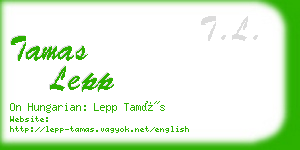 tamas lepp business card